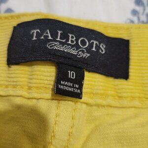 TALBOTS corduroy yellow pant